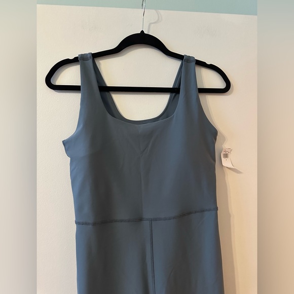 NWT Old Navy sleeveless power soft flared active jumpsuit ocean shale blue - Picture 6 of 8